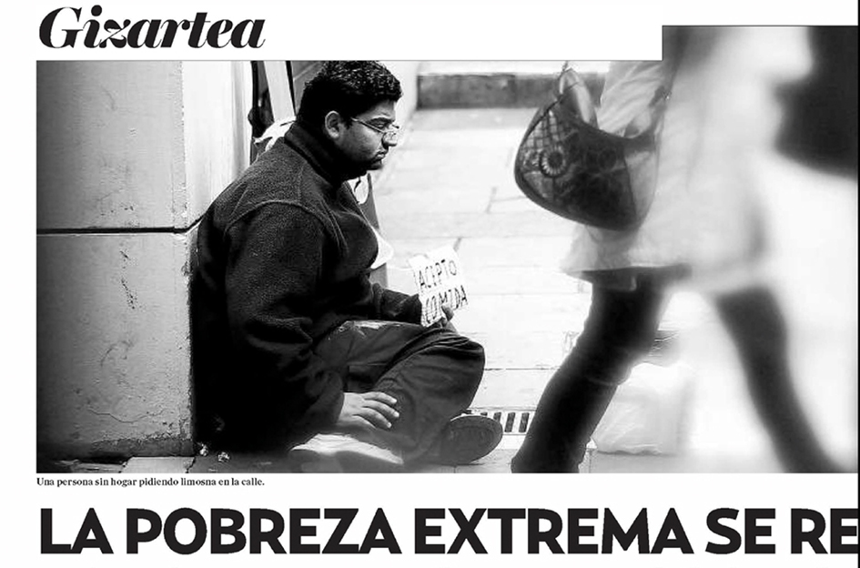 La pobreza extrema se recrudece para 38.000 guipuzcoanos