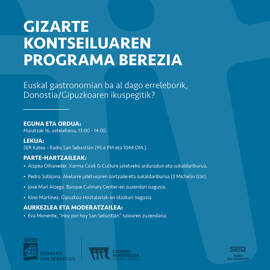 Debate en la SER: ¿Hay relevo en la gastronomía vasca?