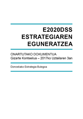Actualisation du E2020DSS Plan Stratégique de Donostia/Saint-Sébastien. Basque version.